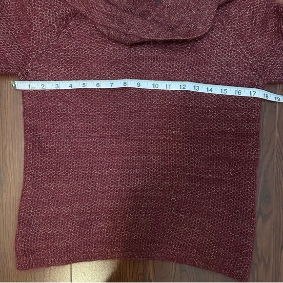 Moda International Mohair Cowl Neck Sweater Sml Burgundy Gold Victoria’s Secret - Picture 9 of 12